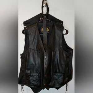 leather vests and tie